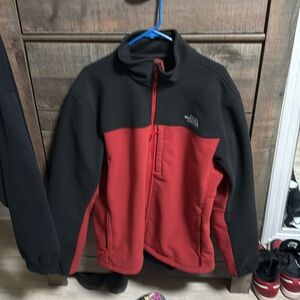 Red north face jacket